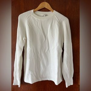 WHITE VINCE SWEATER SIZE S